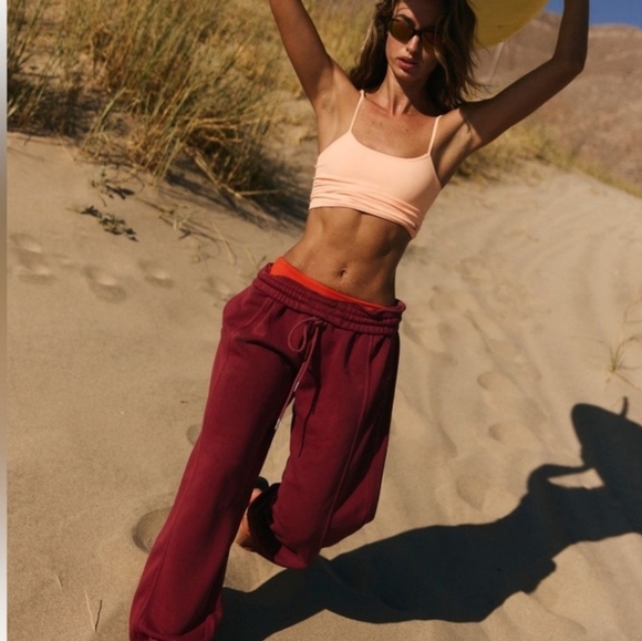 FP Movement Sprint To The Finish Pants NWT - Sour Cherry - Picture 4 of 6